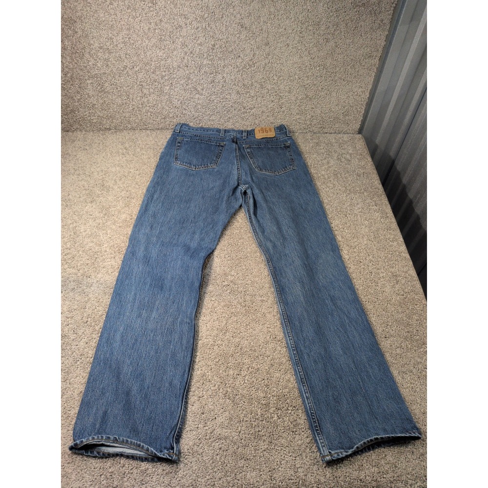 Gap 1969‎ Easy Fit Mens Medium Wash Straight Leg Blue Denim Jeans 36x34 Cotton - Picture 8 of 9
